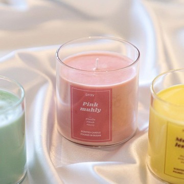 【韓國 PRAY】經典天然大豆蠟燭-粉黛亂子草 /兩款容量