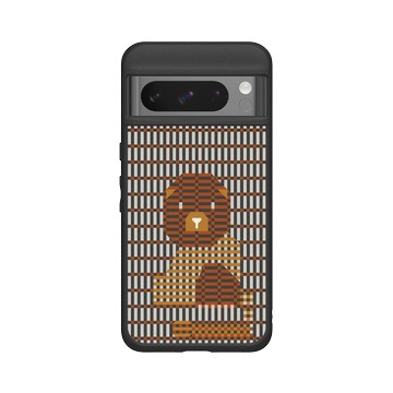 Pixel 8 Pro SolidSuit 黑 - The Wildlife Collection 動物野境系列 - 亞洲獅 - 線條版