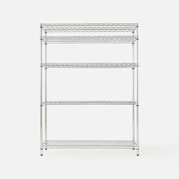 特力屋 耐重型鍍鉻五層架 寬122*深46*高160公分