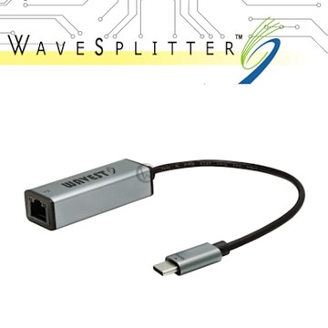 WAVESPLITTER威世波 USB Type-C to RJ-45 千兆網路轉接器 15cm(WST-UOT003)
