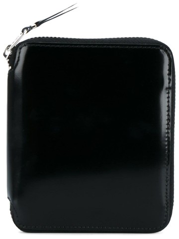 Comme Des Garçons Wallet - zip around wallet - unisex - Leather/Leather - One Size - Black