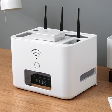 路由器收納盒桌面機頂盒wifi遮擋盒神器插座電線壁掛式光貓置物架 雙11全館免運