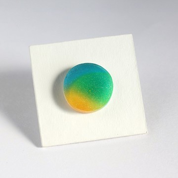 傻瓜衝浪 / 樹脂耳環 / 單隻 / 圓形色票