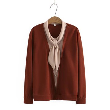 媽媽春秋上衣V領純色細帶針織衫中老年人女裝婆婆裝奶奶秋裝衣服