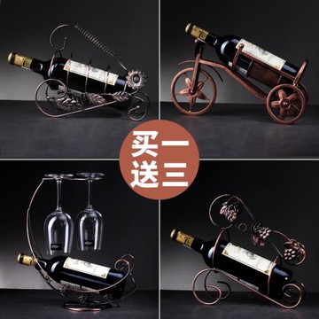 歐式創意紅酒架擺件 現代簡約紅酒杯架葡萄酒瓶架子酒柜裝飾品