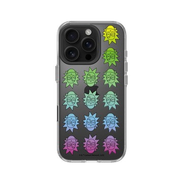 iPhone 16 Pro Clear Case（相機按鈕） 透明 - 瑞克和莫蒂 Rick and Morty - 漸變瑞克
