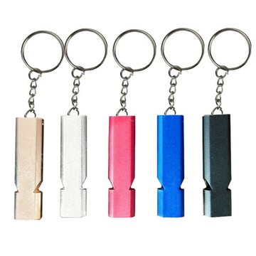 雙管高分貝爆音口哨鑰匙圈 求生哨 救生哨 訓練哨 哨子 裁判哨 高音哨 防狼防身防賊 贈品禮品