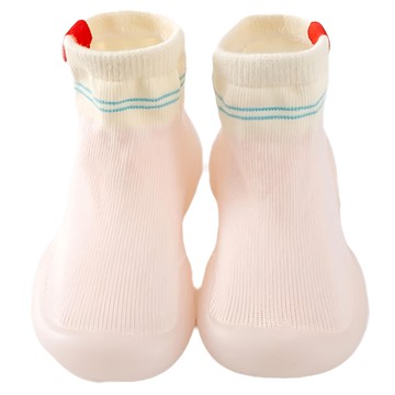 寬頭防滑透氣膠底學步鞋 高筒  18~19 11.5cm  18~19(11.5cm)  粉白拚色