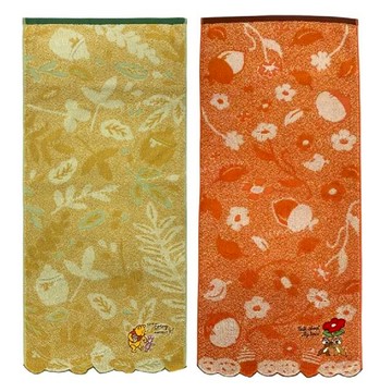 小禮堂 迪士尼 小熊維尼 奇奇蒂蒂 棉質長毛巾 34x80cm