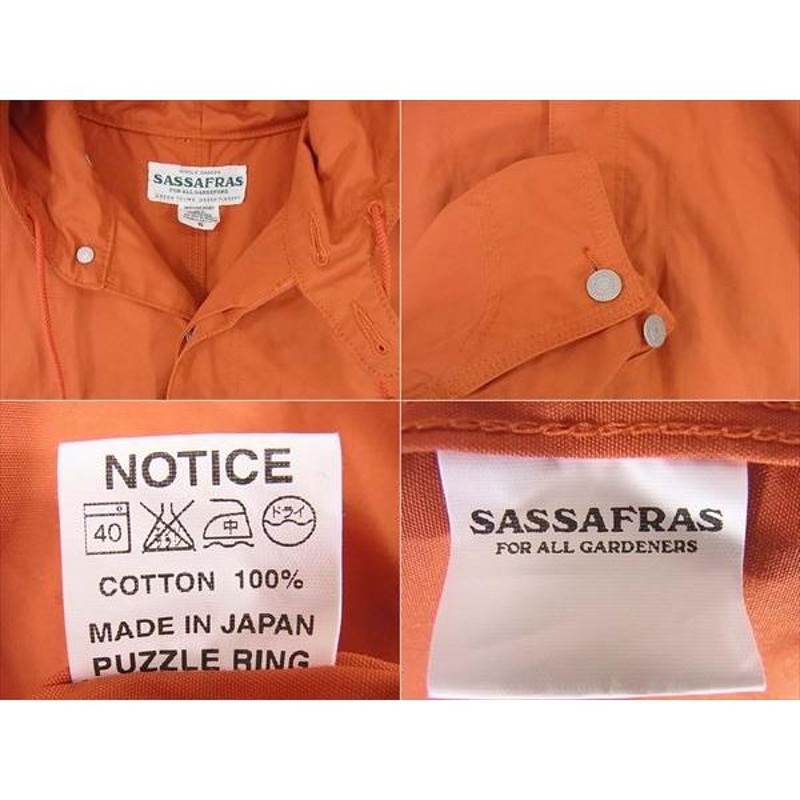 中古】SASSAFRAS ササフラス FALL LEAF BUD COAT コート オレンジ系 S