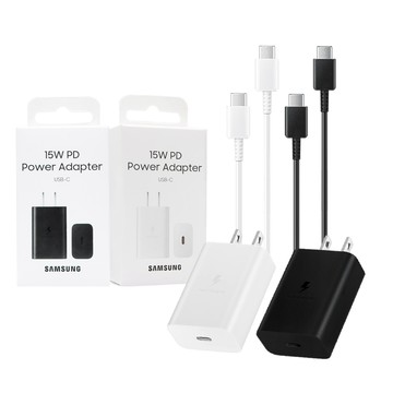 Samsung 原廠盒裝15W Type C充電器T1510+三星製造 雙Type C線組 (for Galaxy A)