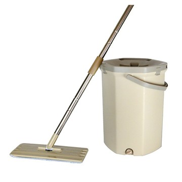 Easymop 易拖寶 免沾手平板拖 360度旋轉清潔  1組  極淨分槽水桶 40 x 30 x 29cm + 平板拖 130~142cm + 拖面 32 x 12.5 x 1cm