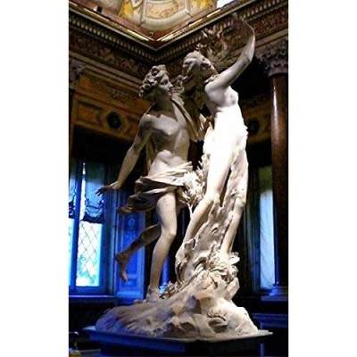アポロ と ダフネ ギリシャの女神の彫刻像 大理石風(ベルニーニ作) アポロとダフネ ギリシャ女神彫刻大理石風彫像バロック彫刻の