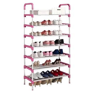 不鏽鋼 8層 粉色 鞋子收納架 簡約現代 防鏽耐用 節省空間  1個