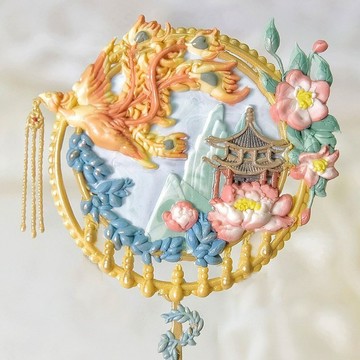 鳳凰團扇火漆印章 / 新中式手帳印章 / DIY 封蠟手作素材
