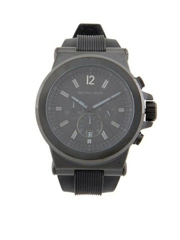 『Marc Jacobs旗艦店』美國代購 Michael Kors    黑色系矽膠錶帶大錶面三眼腕錶