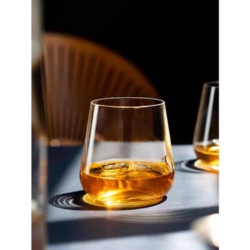 捷克BOHEMIA進口水晶玻璃威士忌杯洋酒杯平底杯 簡約家用套裝杯子