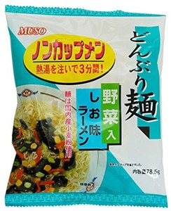 ムソー どんぶり麺・しお味ラーメン 78.5G×4袋