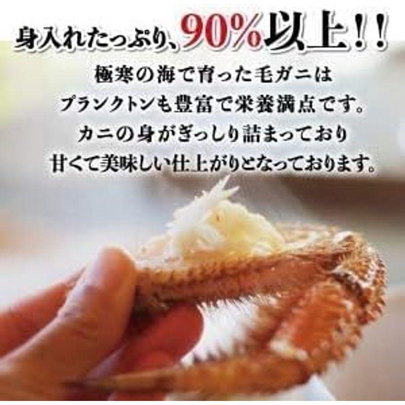 最高ランク 北海道産毛蟹1尾1kg前後 国内産で最高クラスの大きさ 毛蟹 急速冷凍 特大 毛ガニ 3尾で圧巻の3kg前後 北海道産 ボイル