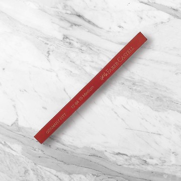 Faber-Castell PITT方型炭精條-天然材質淺磚色 M 普通-12入