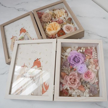 【竒植花物】 7吋永生乾燥相框花 父親母親節 情人節 畢業 生日禮