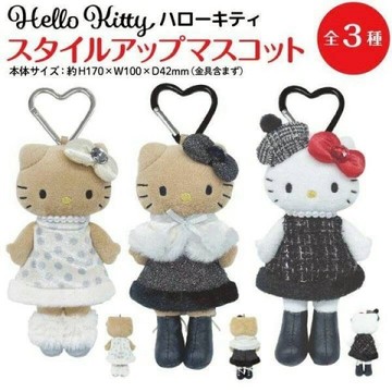 日貨 日本 三麗鷗 Kitty 黑天使長腿風系列 長腿連身裙系列 長腿 娃娃 吊飾 掛飾