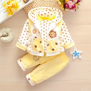 男女寶寶春秋裝套裝6-12個月嬰兒衣服7秋裝8兒童薄棉三件套半1歲2