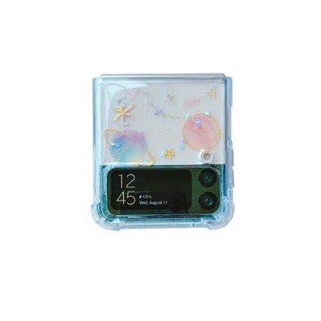 烜龍星空少女適用于三星zflip6手機殼zflip5折疊屏高級氣囊軟防摔可愛日韓zflip3夢幻星空zFlip4保護套