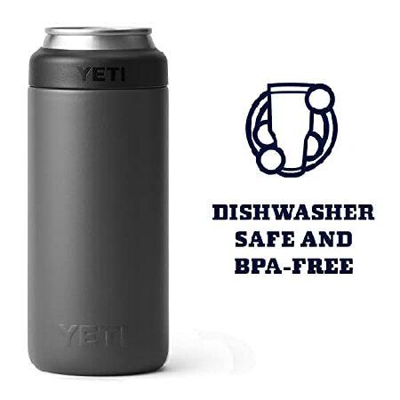 YETI Rambler 12オンス Colster スリム缶インシュレーター スリムハードセルツァー缶用 チャコール並行輸入品