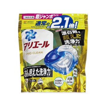 日本P&G-Ariel強洗淨10X酵素漂白去污消臭洗衣球19顆/袋(去黃亮白除臭局部除垢,防霉室內晾曬膠囊)