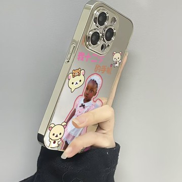 免運+隔日🚚電鍍鏡面手機殼 輕鬆熊十二少 適用於蘋果17promax 16Pro 15plus14 13 1211防摔