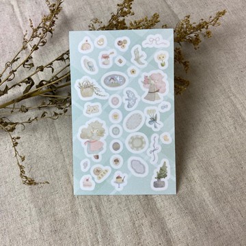 和紙圖鑑貼紙-野餐