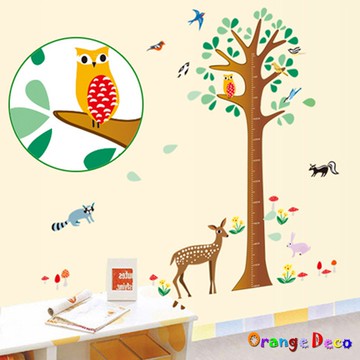 【橘果設計】樹木身高尺 壁貼 牆貼 壁紙 DIY組合裝飾佈置