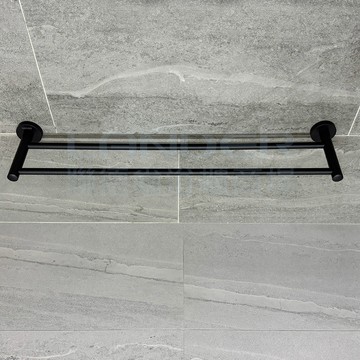DAY&DAY 霧黑 雙桿毛巾掛桿組4分管-60CM-304不鏽鋼(C0028BK-60)