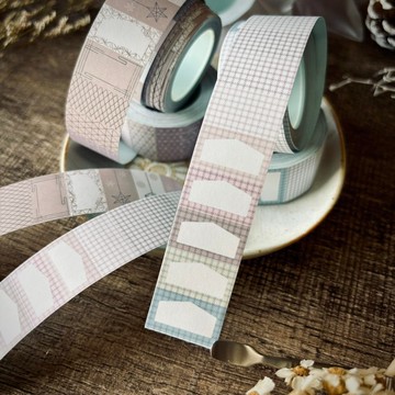 標籤機貼紙膠帶4 - 窗花星語.格紋拾光