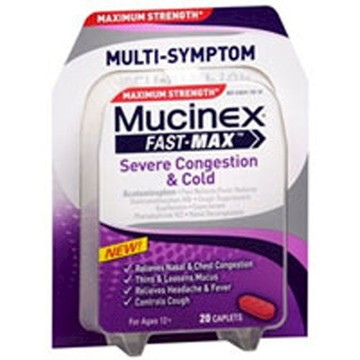 Mucinex Fast-Max Severe Congestion Cold 20 Caplets by Mucinex