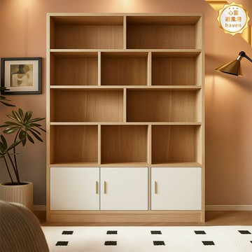 【一體多能】書櫃 書架 儲物櫃 收納櫃 置物架 展示櫃 靠牆落地式 簡約現代設計 大容量儲物 學生家用 客廳臥室適用