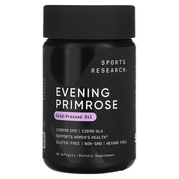 Sports Research, 月見草軟凝膠，1300 毫克，30 粒裝