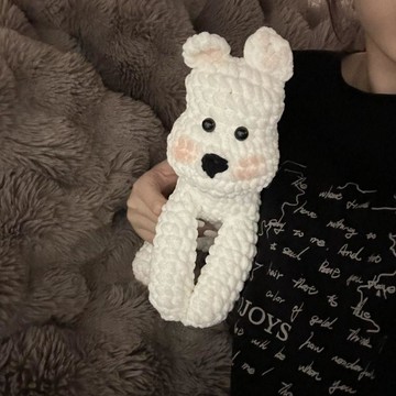 🔥新品🔥手工編織diy冰條線可愛小狗毛線玩偶解悶材料包送女友閨蜜禮物可愛吊墜 娃娃掛件 diy毛線材料包