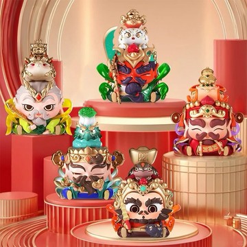 8/7-8/19 七夕限定｜全館買就送愛心徽章[ HeyCiao] 福福貼貼 五路財神系列手辦 公仔 盲盒