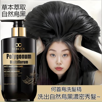 🔥【熱賣】 何首烏洗髮精 黑髮洗髮精 何首烏洗髮乳 500ML 草本洗髮 強健秀髮 潤養髮根 滋養頭皮 自然黑髮