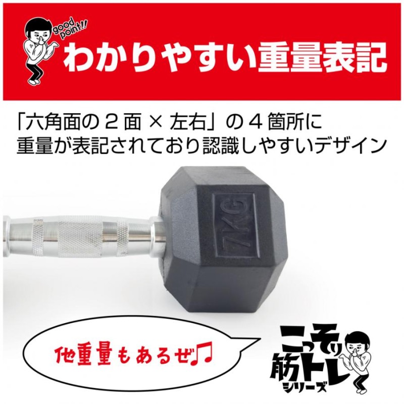 トレーニング | 鉄アレー ダンベル (1kg×20本)防滑 防傷 転がりにくい