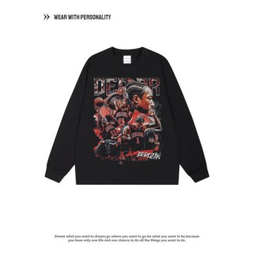 美式籃球星德羅贊DeRozan跳投印花短袖T恤hiphop純棉噴墨圓領學生