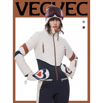 【官方正品】VECVEC鵝絨雙板滑雪服 女款寬鬆保暖內膽連體滑雪服 防風防水加厚滑雪衣羽絨服 成人滑雪服 女士滑雪服連體
