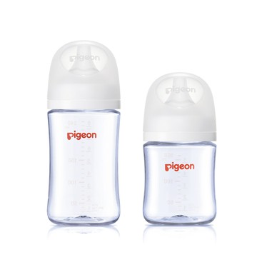 Pigeon 第三代母乳實感T-ester奶瓶240ml+160ml-純淨白