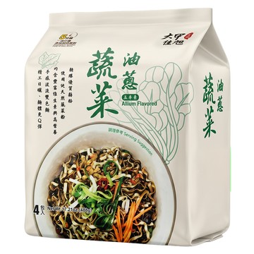 大甲佳旭 大甲乾麵 蔬菜油蔥拌麵 五辛素 122g  4包