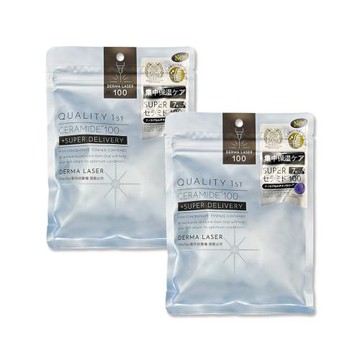 (2袋14片超值組)日本Quality 1st-DERMA LASER高滲透濃縮精華面膜7片/袋-神經醯胺(藍)(皇后的秘密,片狀臉部保養護理)