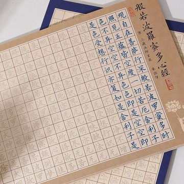 桃園出貨✨心經凹槽字帖108遍反覆書寫成人靜心硬筆描紅經貼楷書臨摹手抄經