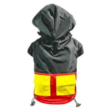 SassyDog 防潑水衝鋒拼色外套  14號(L)  黑色  1個