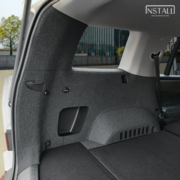 Install 現代 The All-New Santa Fe MX5 汽油/油電混合 毛氈後車廂側蓋 5人座 喇叭通用款  灰色  後車廂側面飾板
